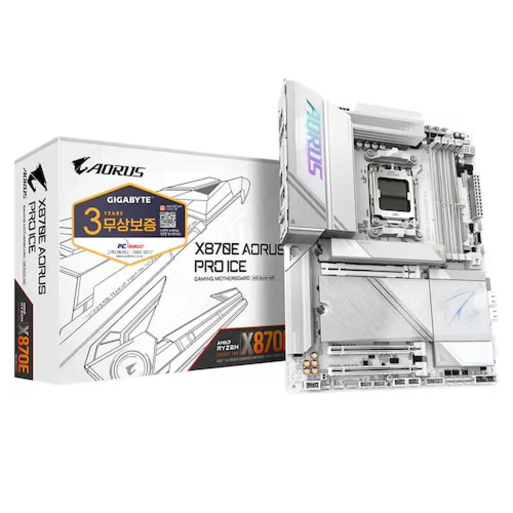 Gigabyte GIGABYTE X870E AORUS PRO ICE PISSIDE MAINBOARDS Domestic distribution genuine