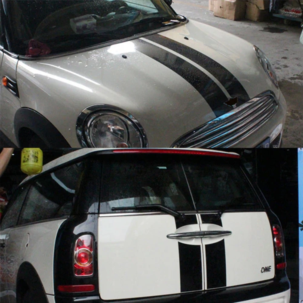 Hood+Trunk Engine+Rear Line Car Stickers And Decals Car-styling For Mini Cooper S Clubman R55 5 Doors 2008-2015 Accessories