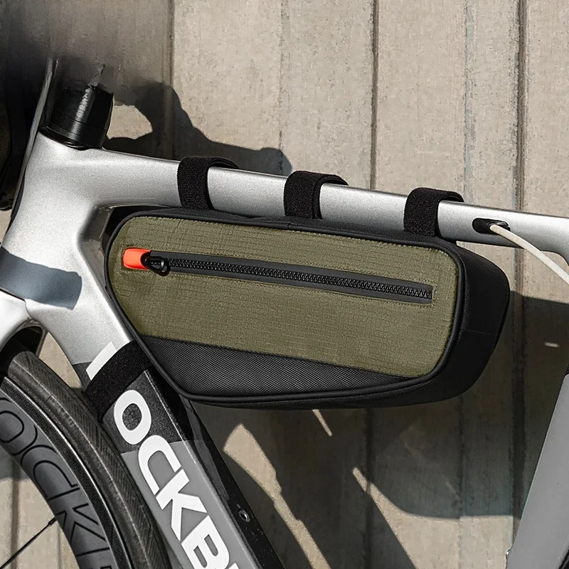 AliExpress ROCKBROS Bicycle Frame Tube Bag Reflective 1.7L Bike Top Bottom Tube Bag Frame Bag Large Capacity MTB Cycling Pannier Portable