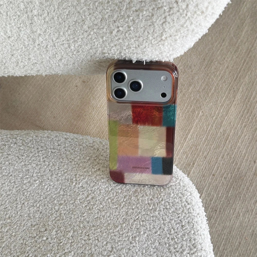 حافظة هاتف فاخرة منقوشة شاملة جديدة، مناسبة لهاتف iPhone 17 Pro، 13، 14، 15، 16 Pro Max أزياء مضادة للسقوط