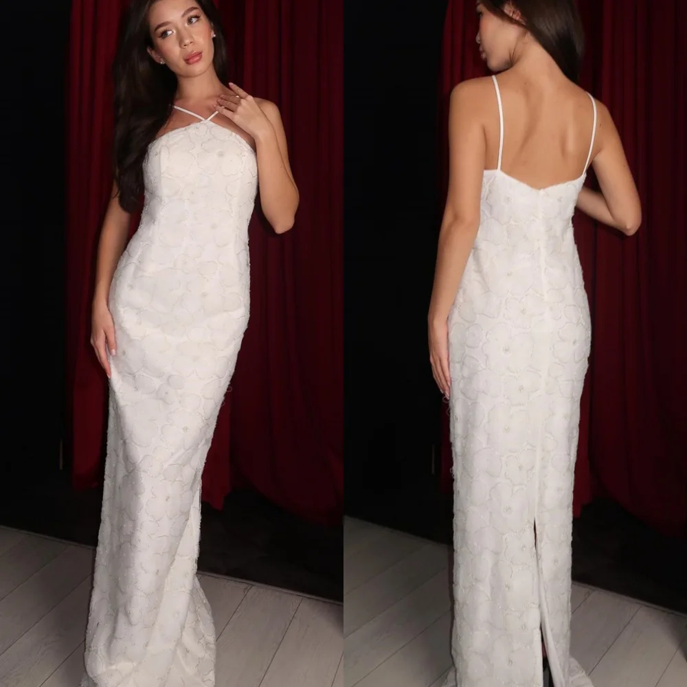 

Customized Exquisite White Organza Homecoming Dress Fashion Strapless Spaghetti Straps Zipper Back Appliques Customized Vestido