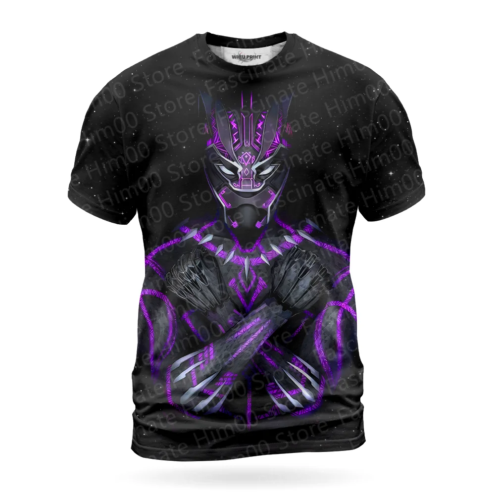 New Marvel Black Panther T shirt Children Summer Black Panther Cosplay Short Sleeve Tshirt Boys Gothic Tops Tshirt Men T-shirt