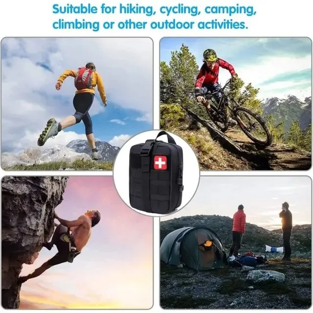 363pcs First Aid Kits Professional IFAK Trauma Bag Supplied Full Set Molle Camping Kit with Tourniquet Items Medical Bag Kits