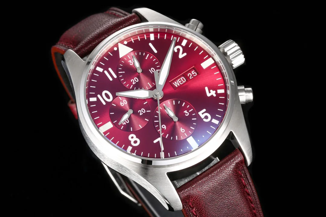 أعلى جودة في السوق Pilot OEMGIW-388107 ظهر شفاف مع وظيفة الكرونوغراف الساعات الرياضية