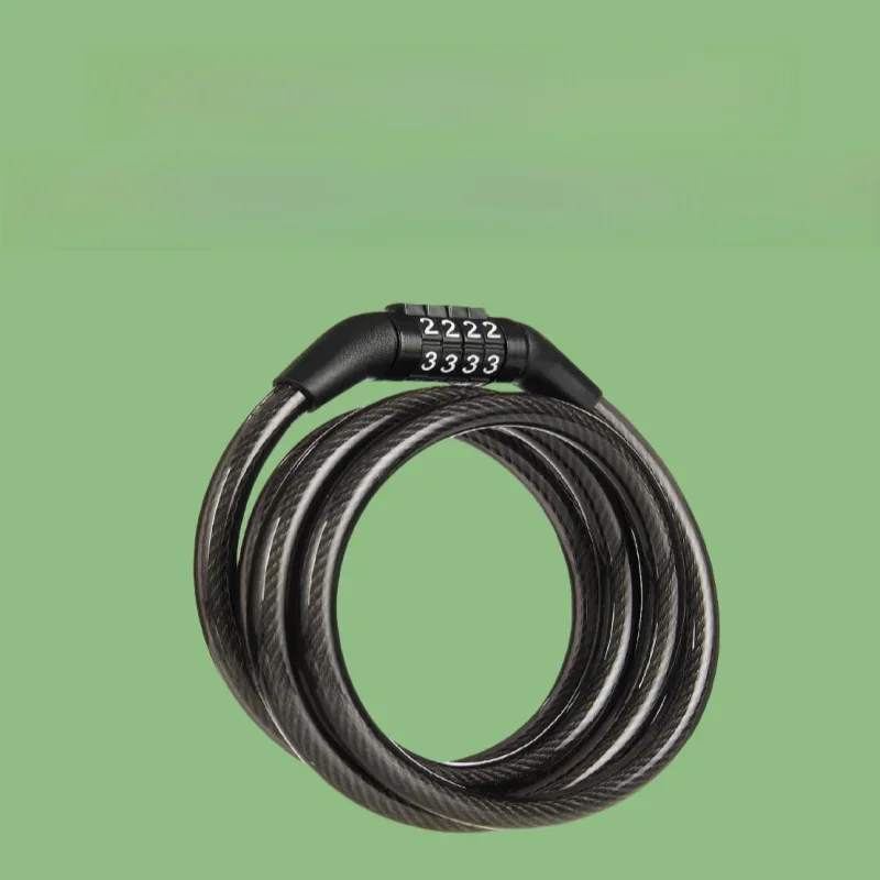 AliExpress NONE Anti theft bicycle lock, 4-digit password lock, 1-meter ultra strong cable, suitable for mountain bikes, road bikes,