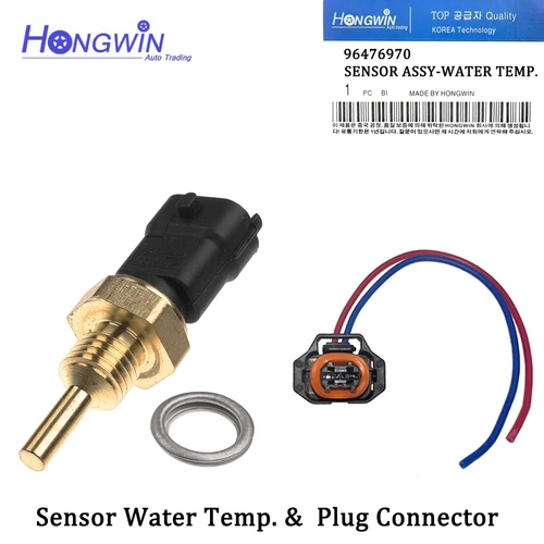 96476970 Sensor de temperatura del refrigerante 5S13409 compatible con Chevrolet Aveo /5 Pontiac G3/Wave 09-11 Sensor de temperatura del refrigerante compatible con coche GM