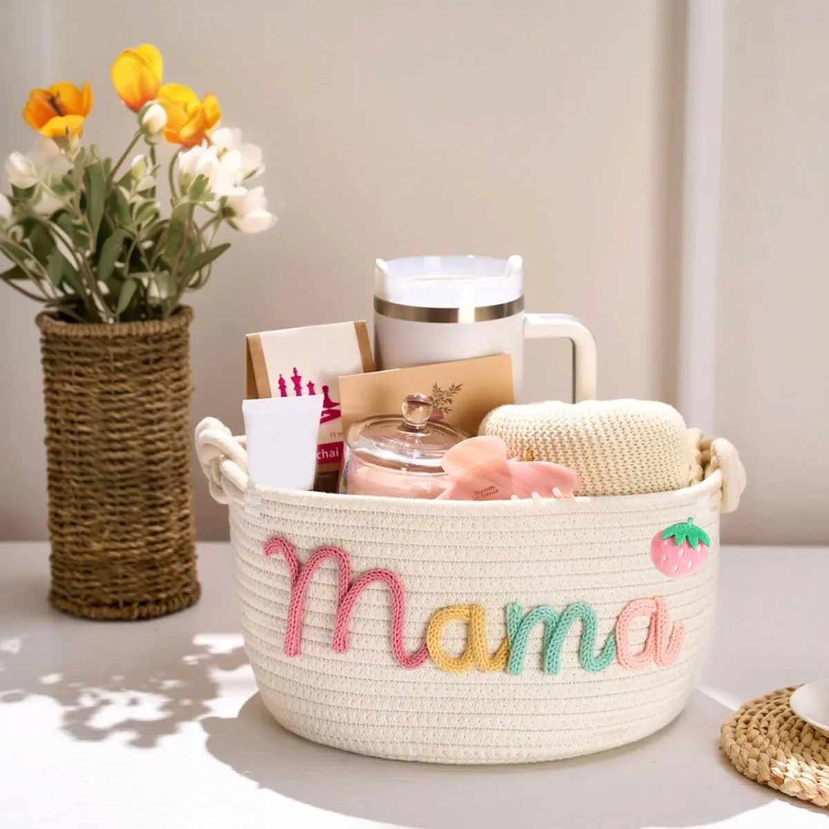 Customizable Personalized Name Storage Basket, Gift Basket
