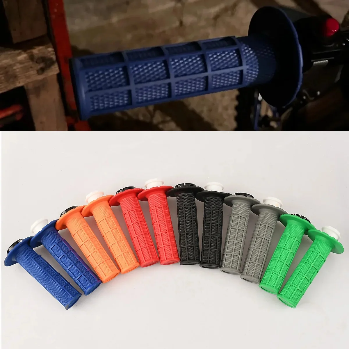 AliExpress XCMT Motorcycle Grips 7/8" 22mm Hand Grip The Snap-on Cam For Yamaha Honda Kawasaki Suzuki KTM Dirt Bike Handlebar Universal Parts