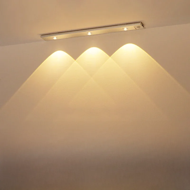 Wireless LED Lights, Intelligent Human Body Sensing Wall Lamp, Atmosphere Light Strip,for Wardrobe,Wine Cabinet, Entrance,Toilet