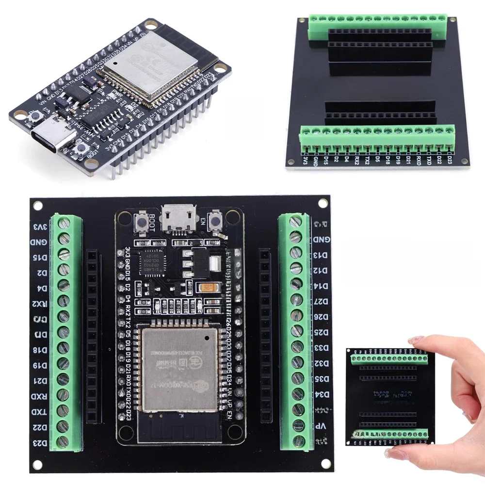 Carte de développement ESP32-S ESP-WROOM-32 Type C ESP32 Bluetooth Wifi ESP32 Nodemcu Bluetooth Tech + carte d'installation ESP32