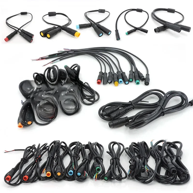 AliExpress NONE M8 E-bike Line 2 3 4 5 6 8 Pin Electric Bicycle Waterproof Joint Plug male female Connector Signal Speed Sensor Extension Cable
