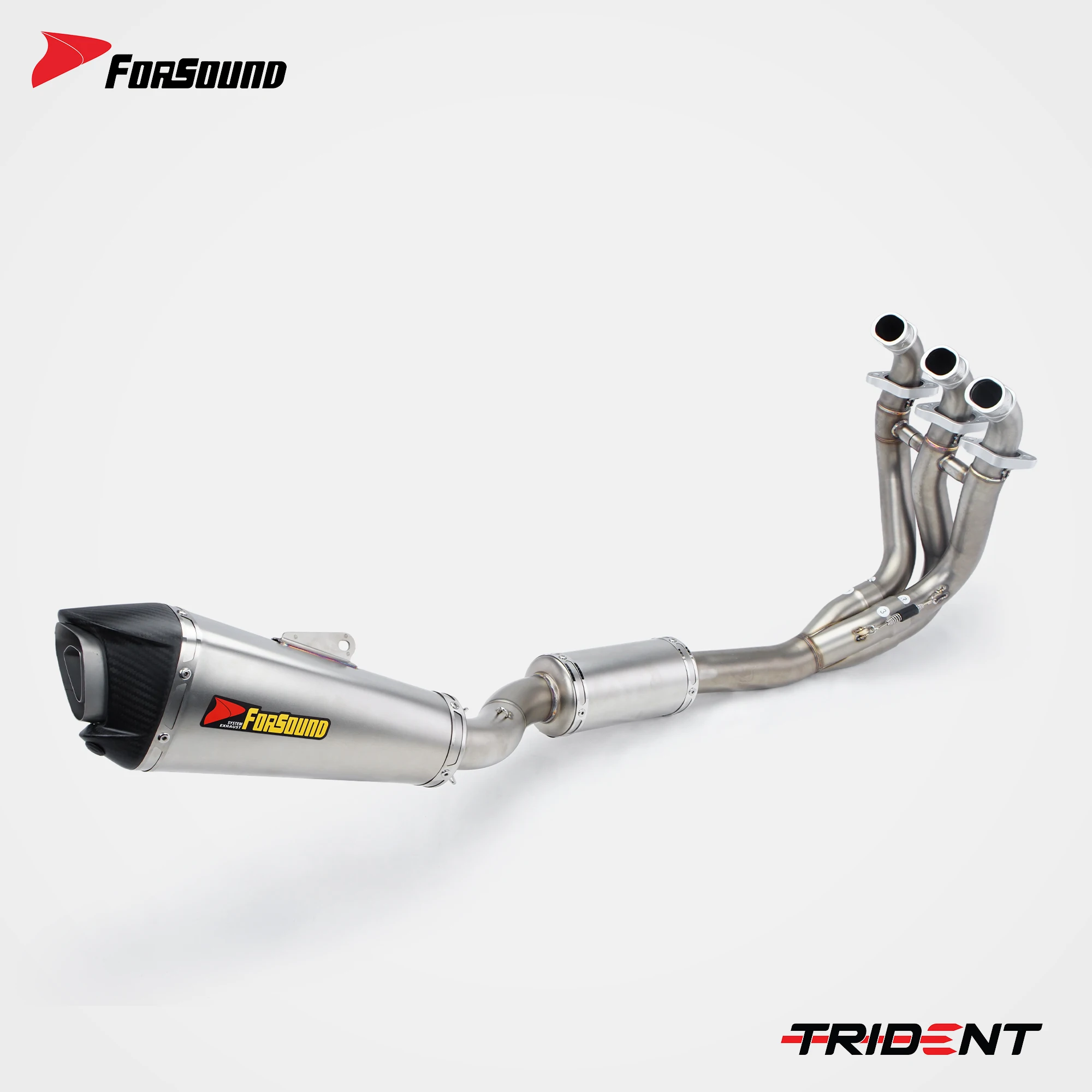 For Triumph Daytona 660 Tiger Sport 660 Trident 660 2021-2026 Full Exhaust Manifold Muffler Stainless Steel Removable DB Killer