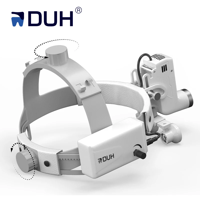 DUH Dental Loupes Surgical LED Headlight Headband Binocular Loupes Adjustable Headlamp Lab Head Light Lamp Dentistry