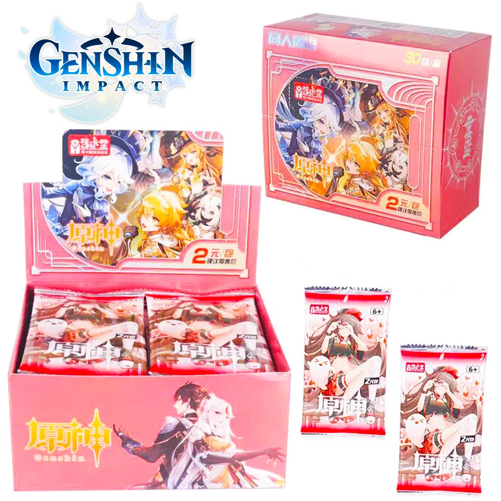 Wholesale Genshin impact Card Game Anime TCG Collection Pack Booster Box Rare SSR Collectible Card Family Table Game Card Toy