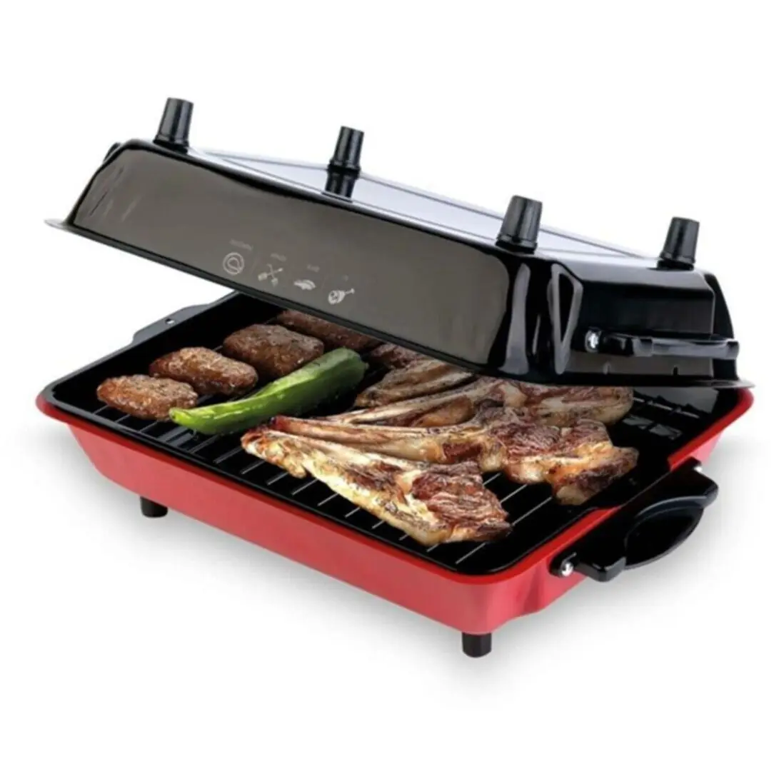 Infrared Electric Grill Large Size 40x30 cm Barbecue Enamel Body and Enamel Tray BBQ Odorless Smokeless Healthy Grill