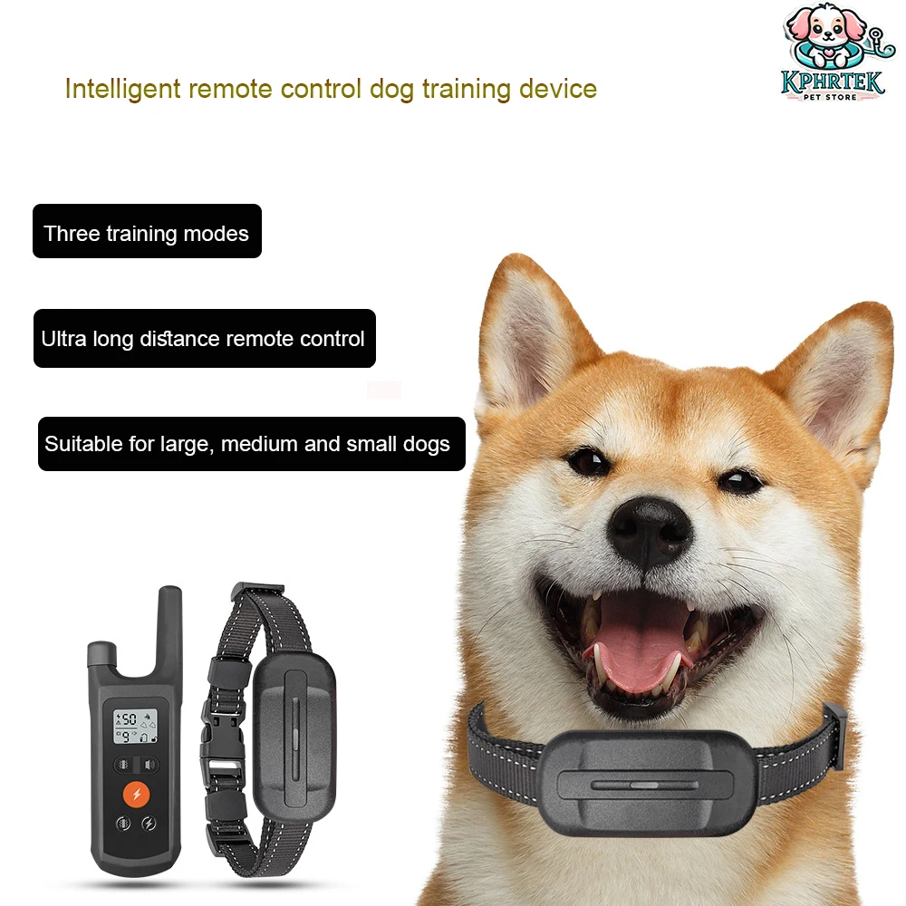 500M New Product Color Screen Remote Control Dog Training Device Anti-Barking 3 training 0 To 99 adjustable modes Training Colla