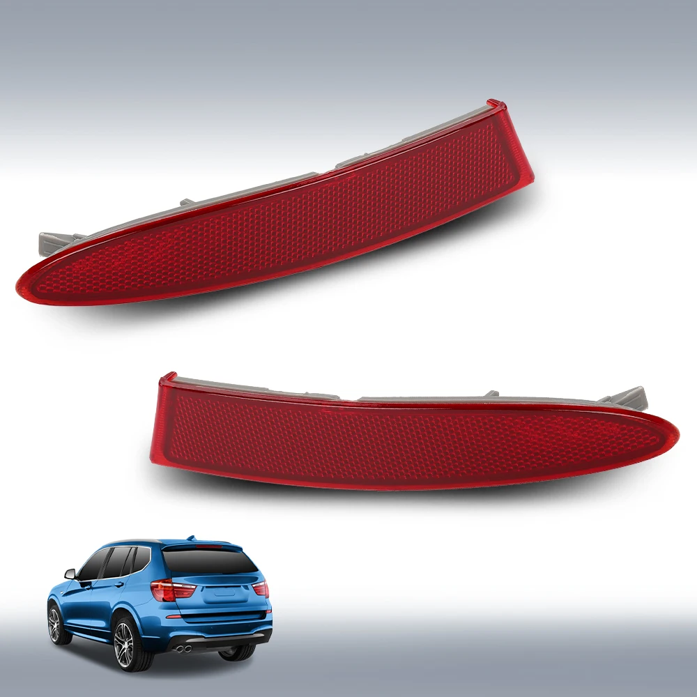 

Rear Bumper Reflector Lh Rh Side Fit for 2011-2013 Bmw X3 Xdrive28I Xdrive35I Red Strong Durable Sturdy Car Exterior Accessories