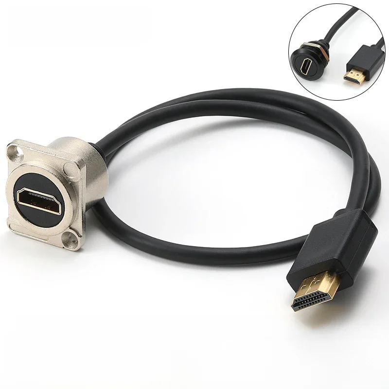 Kabel przedłużający HDMI 2.0 USB typu C o długości 0,5-2 m, złącze żeńskie do męskiego, adapter, przewody, do zastosowań w przemyśle motoryzacyjnym, samochodowym i motocyklowym. — zdjęcie produktu 7