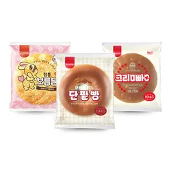 삼립 정통 빵야빵야 모음전(크림빵3봉+단팥빵3봉+보름달3봉)