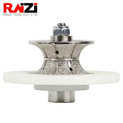 Raizi Vacuum Brazed Diamond Hand Profile Router Bit For Granite Marble Stone Full Bullnose Diamond Grinding Profiler Wheel