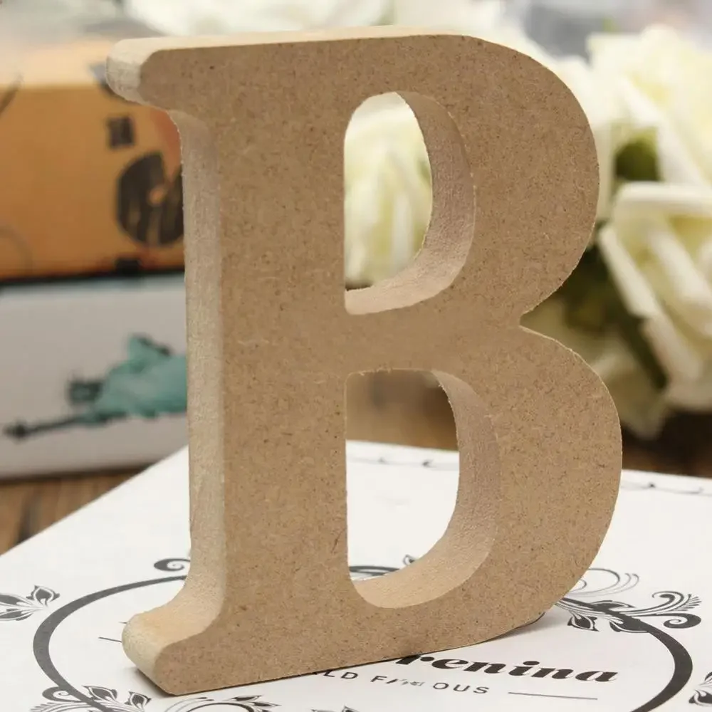10 cm A-Z bois lettres Alphabet mariage fête d'anniversaire bricolage décor à la maison nom personnalisé conception autoportant Alphabets en bois