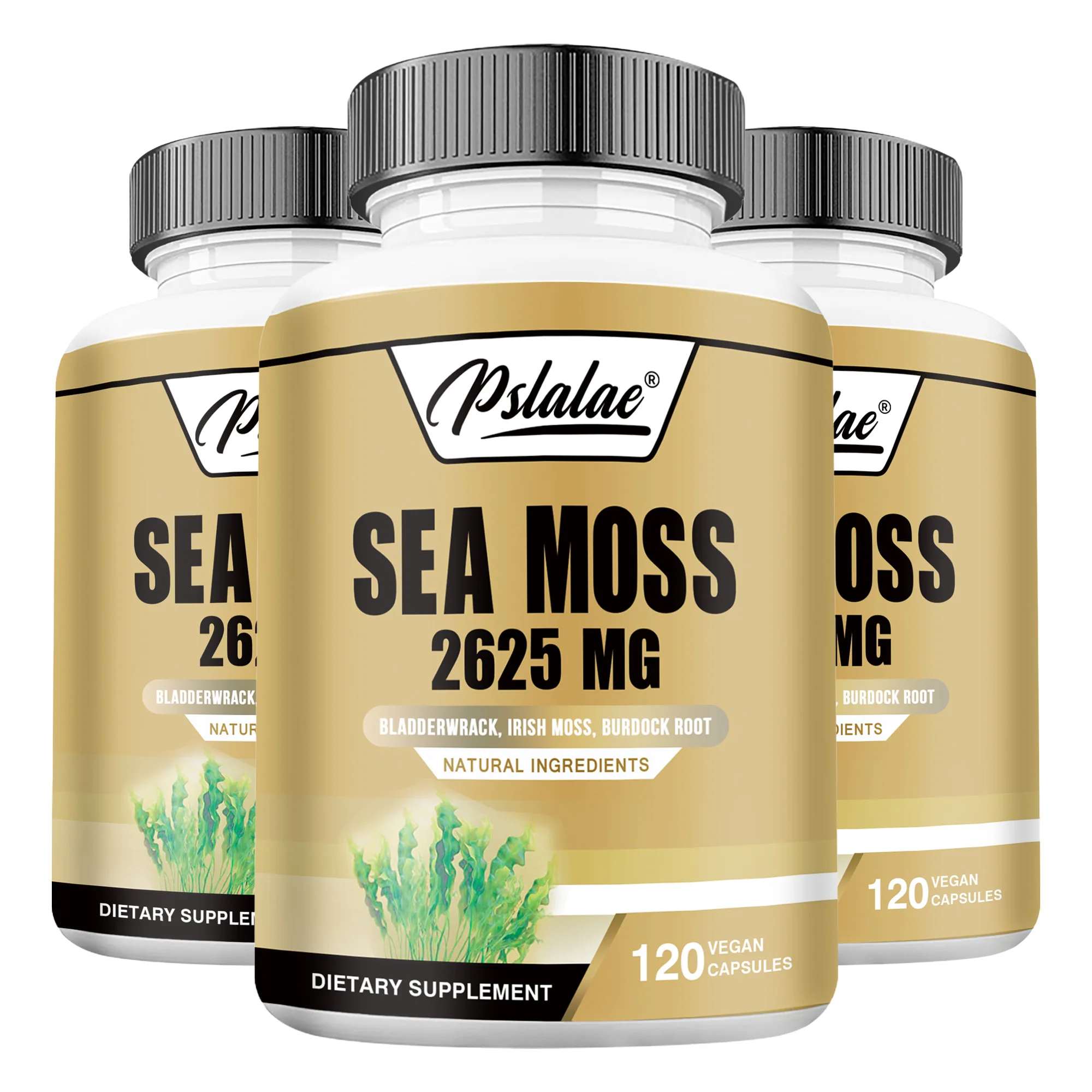 Sea Moss 2625 Mg - Supports Skin and Joint Health, Intestinal Cleansing & Thyroid Function, Improves Immunity - 120 Capsules