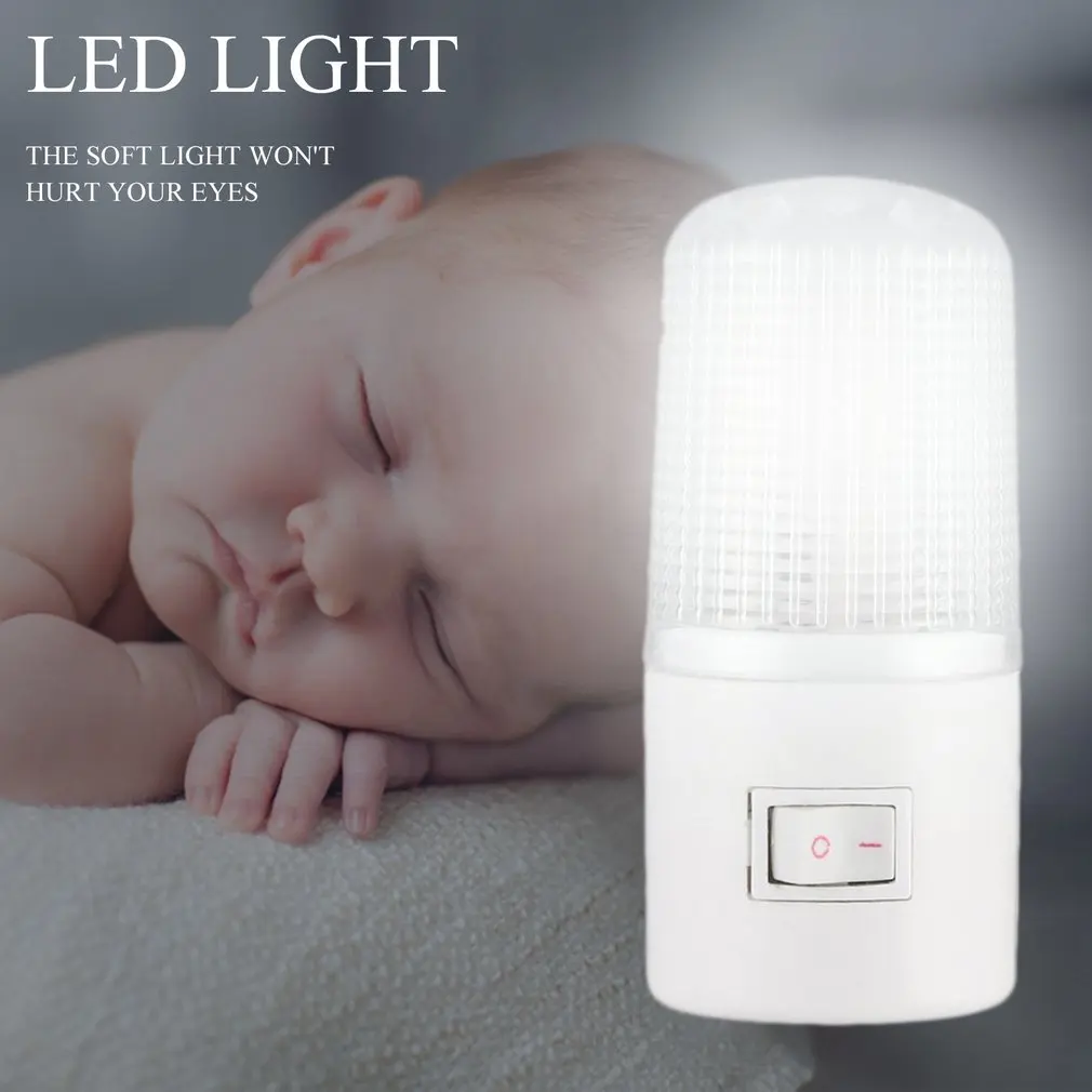 3w 4 led quarto luz da noite lâmpada eua plug ac parede de montagem poupança energia mini lâmpada cabeceira parede soquete proteção para os olhos lâmpada