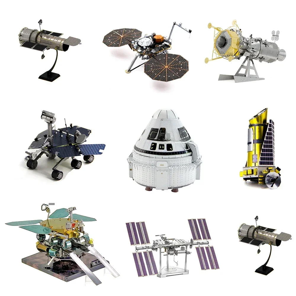 Weltraumforschung 3D Metall Puzzle Shuttle Hubble Weltraumteleskop Mars Rover Modell Spielzeug für Kinder Kreatives Puzzle Geschenkspielzeug