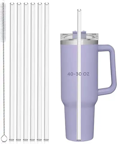 Substituição de canudo reutilizável de 6 PCS para Stanley 40 onças. 30 onças. Canudos de plástico para copos que não viram
