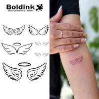 Wings Temporary Tattoo,Lasts To 15 Days New Technology Magic Waterproof Semi Permanent Sticker.