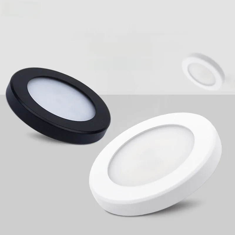 LED Downlight Mini montowany powierzchniowo 220V 240V 5W 7W Panel Spot Light Ultra cienkie oświetlenie wewnętrzne Domowa lampa kuchenna do szafki — zdjęcie 2