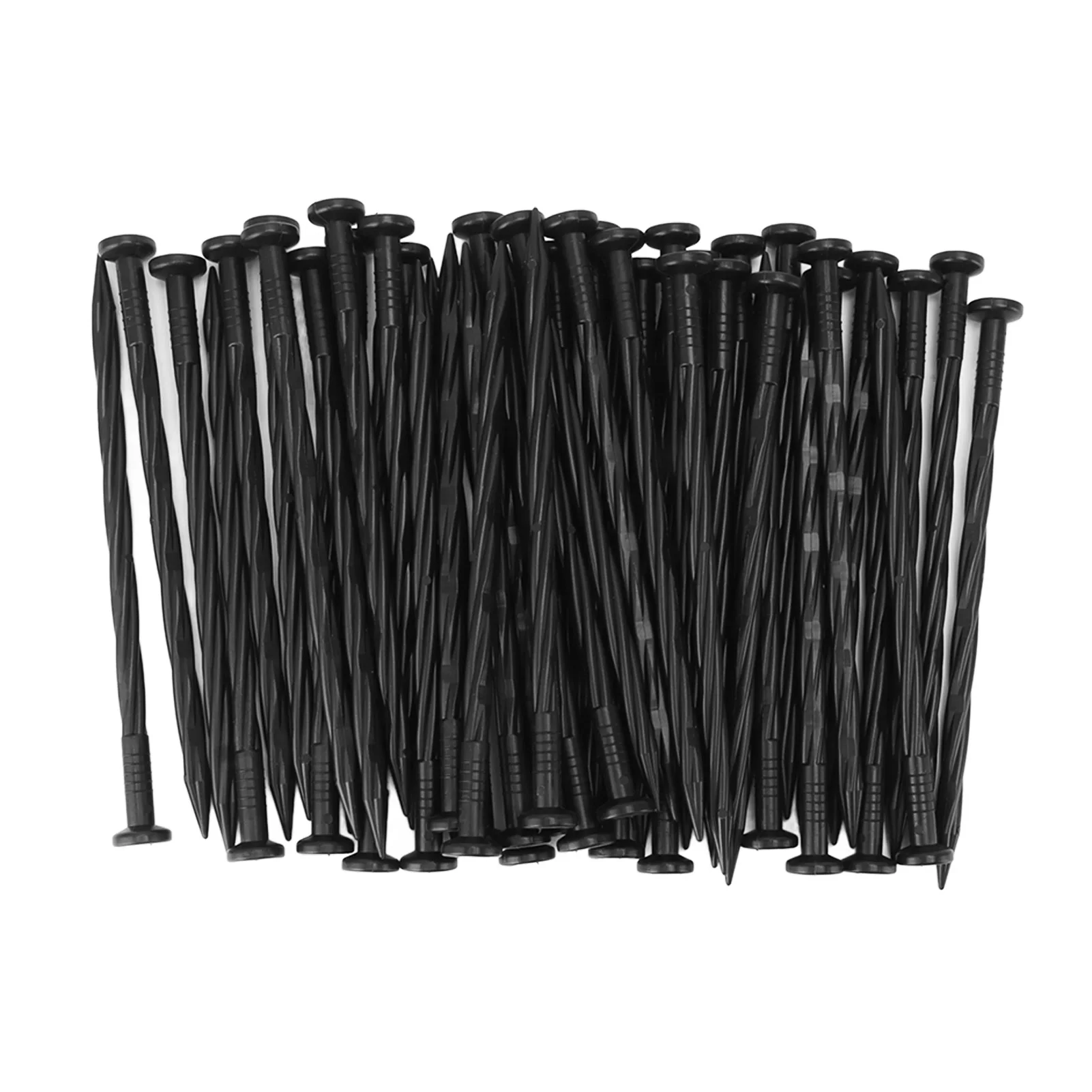 50Pcs Edging Stakes Spiral Nylon Landscape Anchoring Spikes for Paver Edging Weed Barriers Turf Tent