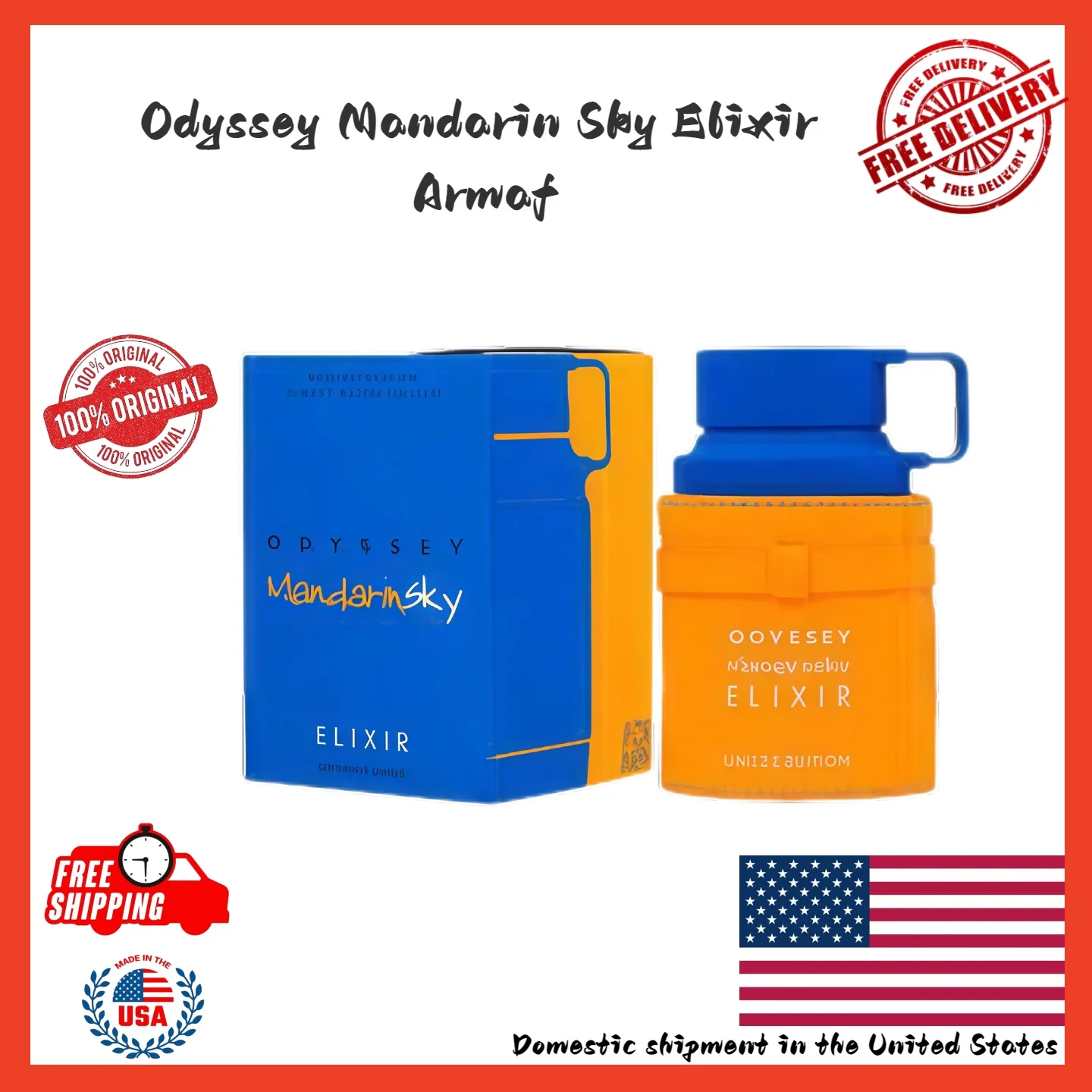 

Мужской парфюм Armaf Odyssey Mandarin Sky Elixir Limited Edition EDP, 3.4 унции, роскошный аромат, подарок на день рождения или День святого Валентина.
