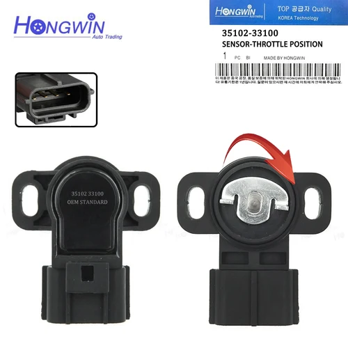 Imagen 1 del producto Genuino No. : 35102-33100 Sensor de posición del acelerador Sensor TPS para HHyundai Sonata Santa Fe Kia TH292 35102-33100 3510233100