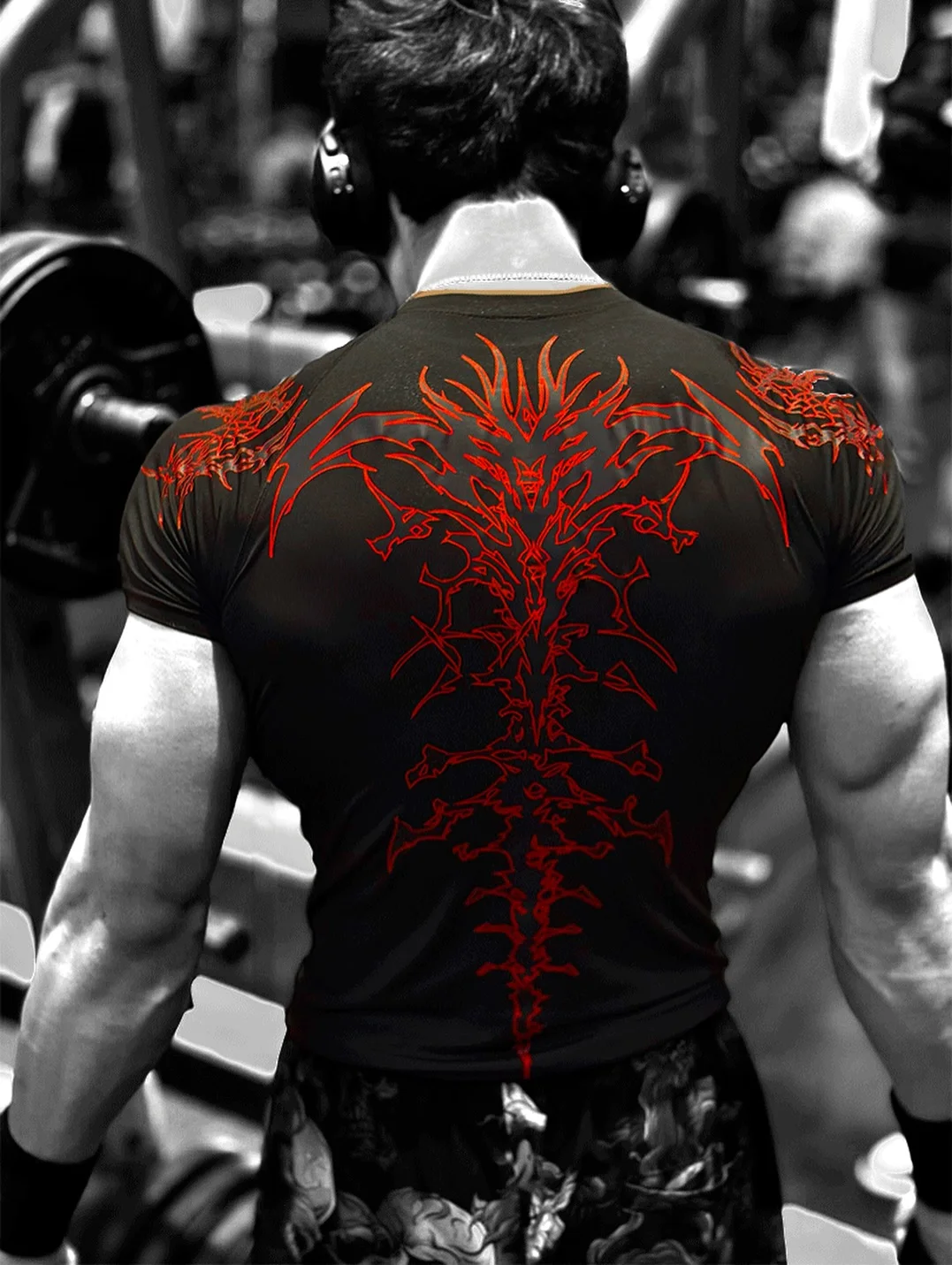 

SpiderFlex Y2K Gothic Darkness Pattern Fitness Shirt America Breathable Quick Dry Fit Men Women Gym Sportswear Compressions