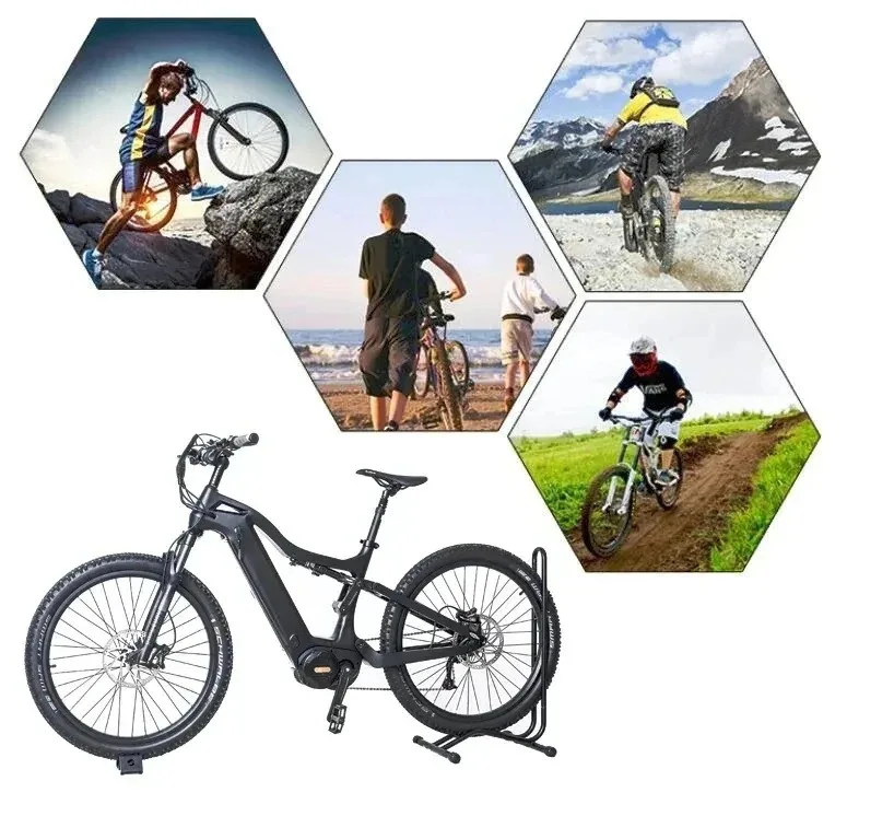 Bafang mountain bike elétrica com suspensão total, quadro de fibra de carbono, 1000w, m620, 27.5 inch, novo, 2020