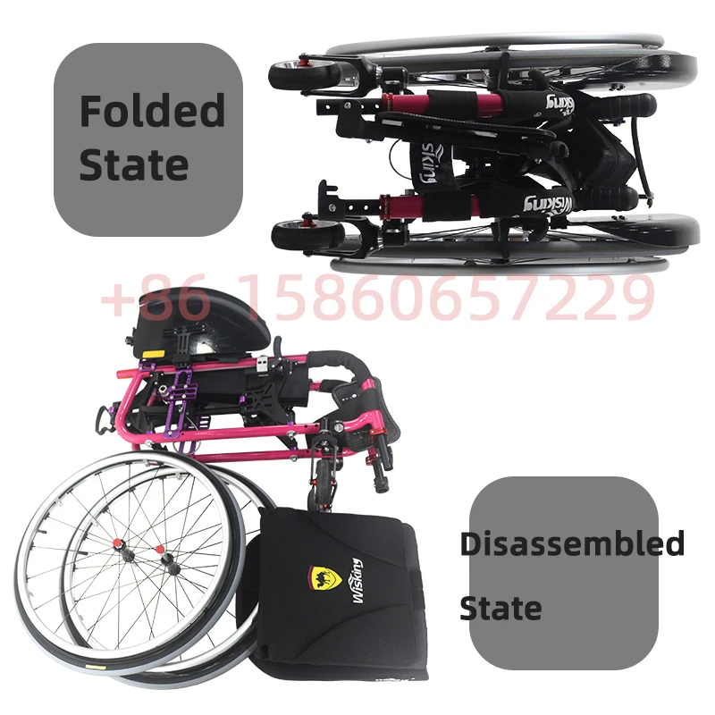 Luxury Multi-size customization Multi-color optional Foldable Sports Wheelchair Big wheel quick release Elderly Disabled Scooter