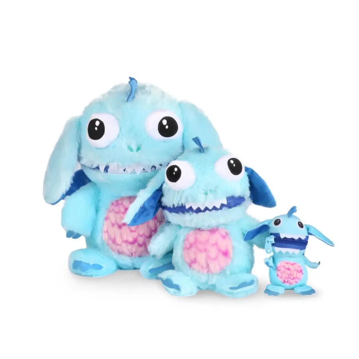 Worry Yummy Monster Clip-on Soft Toy for Kids - Large & Jumbo Anxiety-Reducing Sleep Companion - Blue 'Marvin'