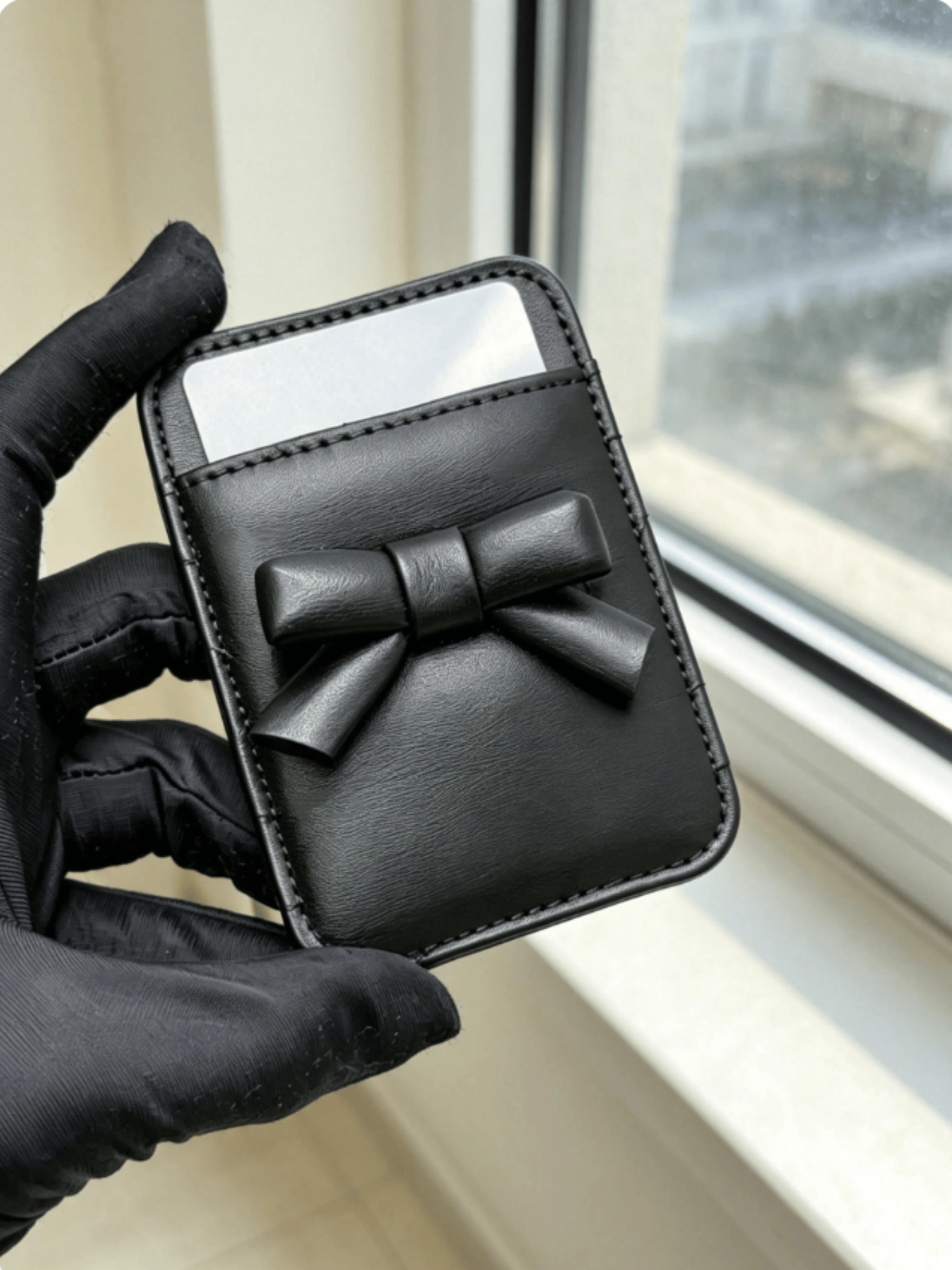 2026 New Women Card Bag Fashion Bow Retro Simple Small Lovely Ladies Wallet 6.5 x 9.5 cm