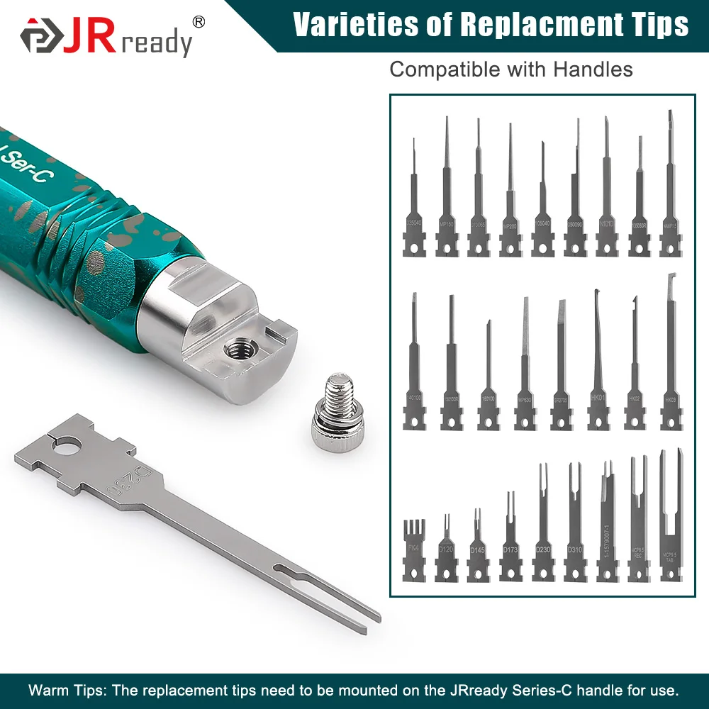 

JRready Pin Removal Tool Replacement Tips Molex Pin Extractor Tools for AMP/TE Molex Delphi JST Harting Connectors etc 4pcs