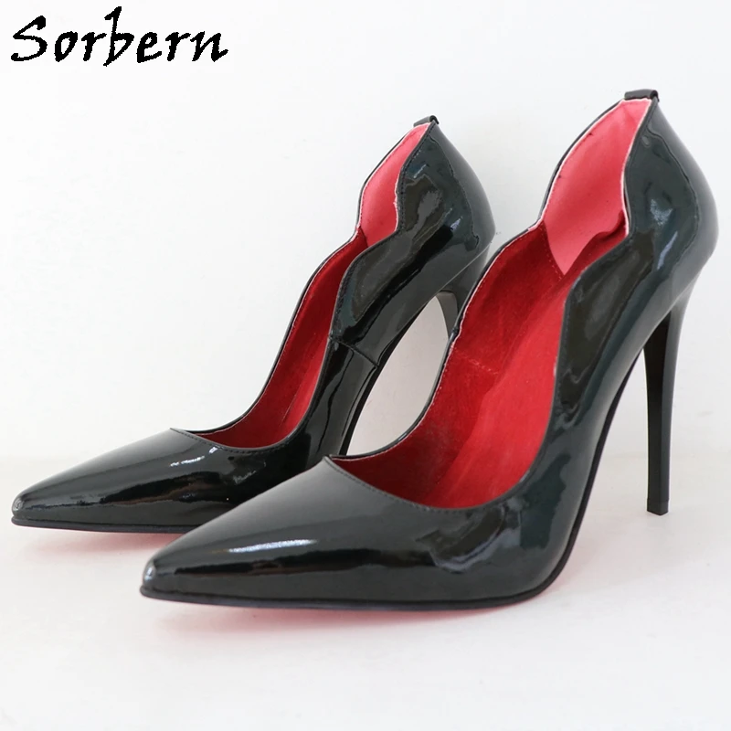 

Sorbern Wave Edge Women Pump Shoes Slip On Pump Sissy Boy Party Stilettos Heeled