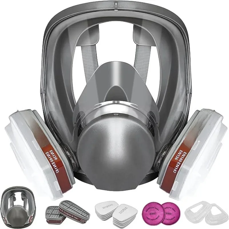 27-in-1 6800 Industriemalerei Sprühen Atemschutzmaske Gasmaske 2-in-1-Anzug Sicherheit Arbeitsfilter Staub Vollgesichtsmaske Ersetzen Sie MMM