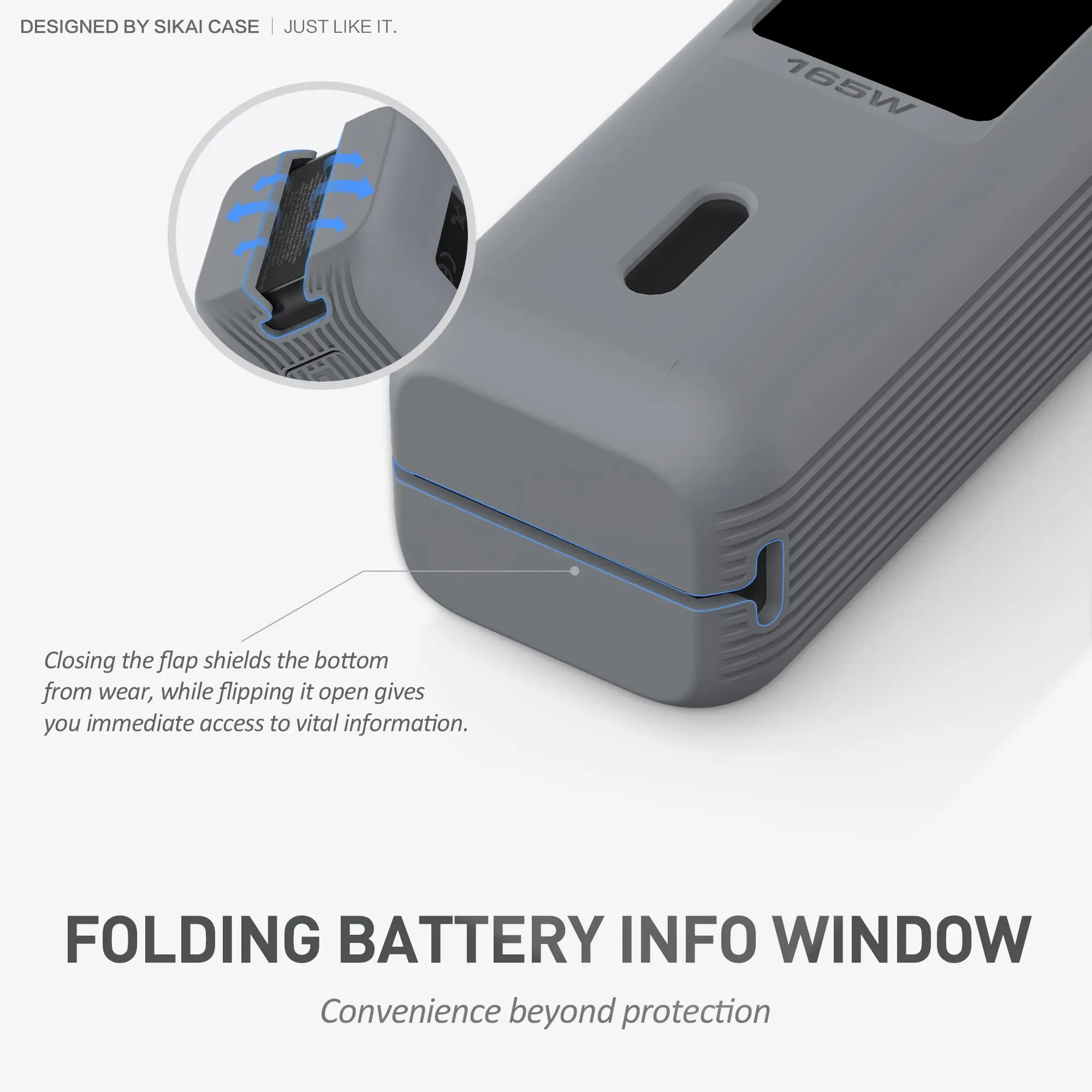 SIKAI Silicone Portable Charger Case for Anker zolo 2in1165W PowerBank Shockproof Cover（Case Only）