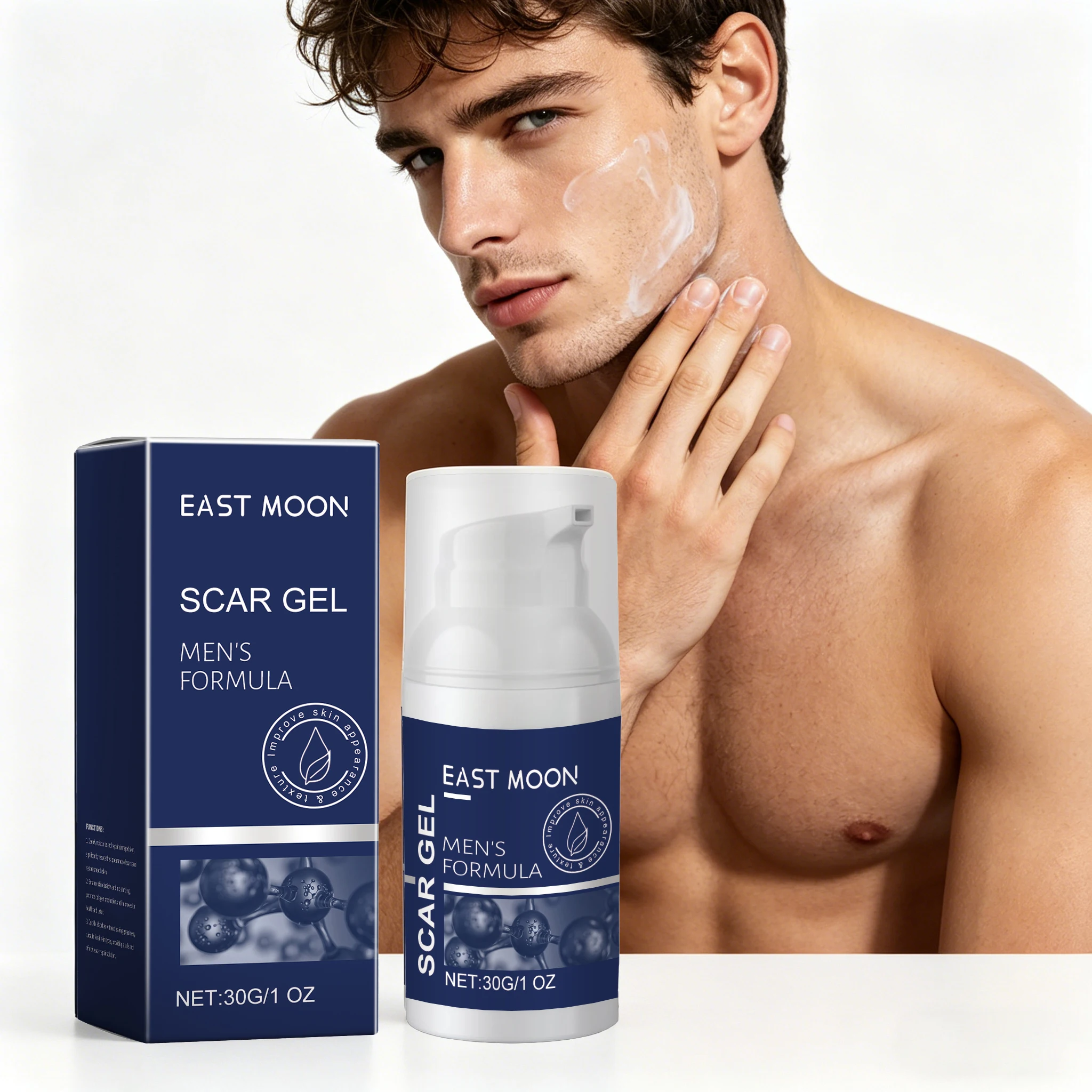 30G Men' s Skin Care Gel Scar Care Deep Moisturizing Soothing Discomfort Non-sticky Fade Fine Lines Mild Maintain Men Skin Gel
