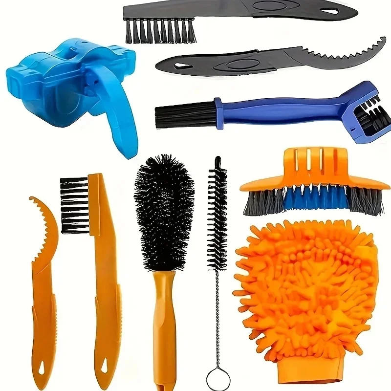 AliExpress NONE 4 to10pcs Bike Chain Cleaning Kit PP Black Includes Brushes Scraper Cloth for Mountain Bike Perfect Christmas Thanksgiving Gift
