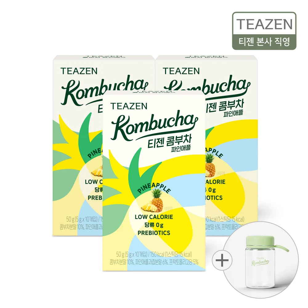 Teazen Kombucha Pineapple 10 sticks x 3 boxes