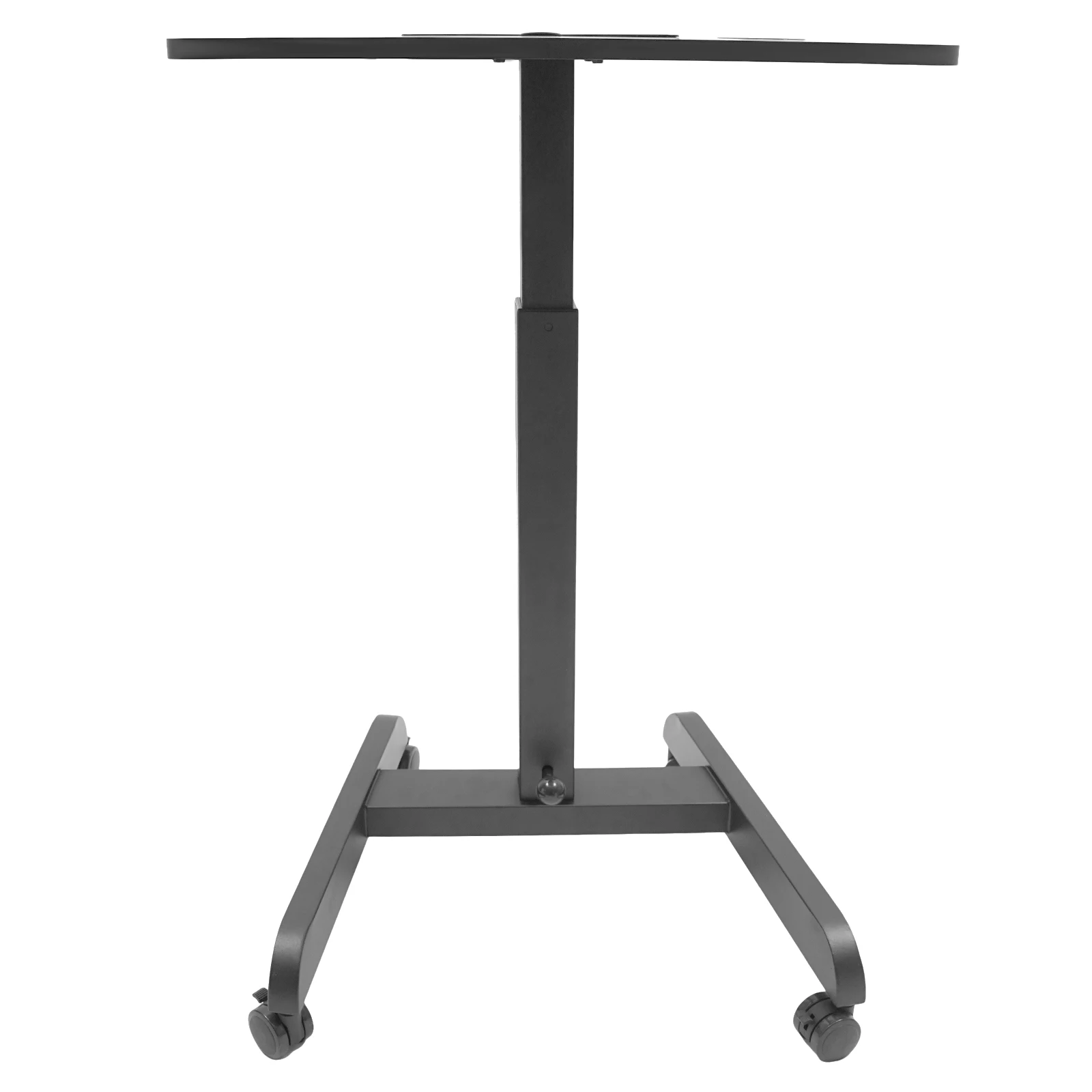 Black Mobile Standing Desk, Standing Desk , Lectern Portable with Wheels Rounded Corners for Schools, Art Sudios, Lecture Halls