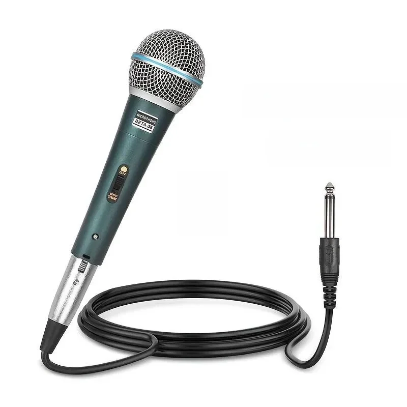 Profesjonalny mikrofon dynamiczny przewodowy do PC, karaoke, systemów dźwiękowych, sal dźwiękowych, dla graczy, do nagrywania, śpiewania, transmisji na żywo, zestawy audio. — zdjęcie produktu 7