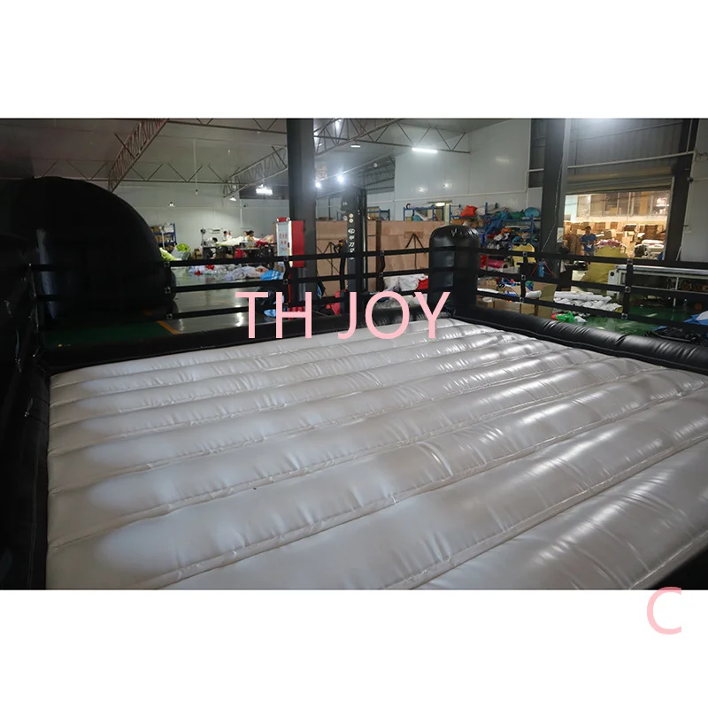 شحن جوي سريع إلى الباب، منطقة حلقة ملاكمة نطاطة تفاعلية خارجية قابلة للنفخ، لعبة مصارعة كبيرة قابلة للنفخ 5 × 5 م للبيع