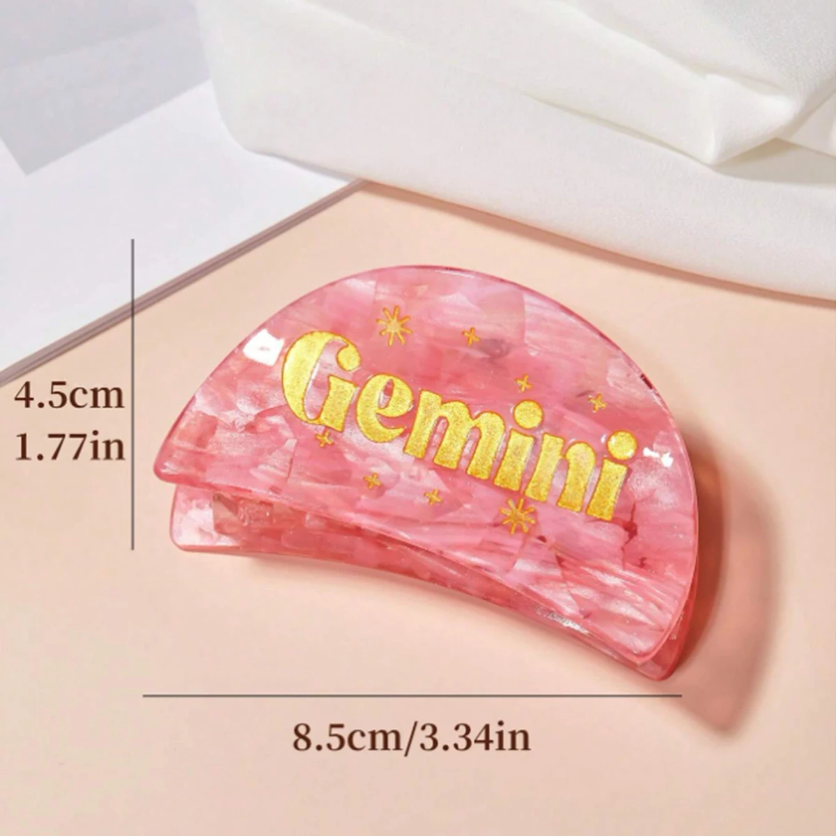 1PC Personalized Colorful Acetate Zodiac Women Hair Claw Clip For Birthday Gift,Holiday Gifts,Daily Commute